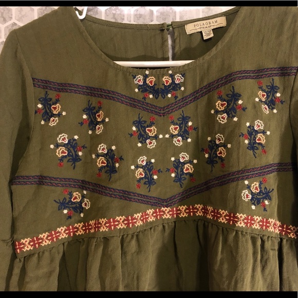 Polagram Babydoll Style Embroidered Top - Picture 5 of 8